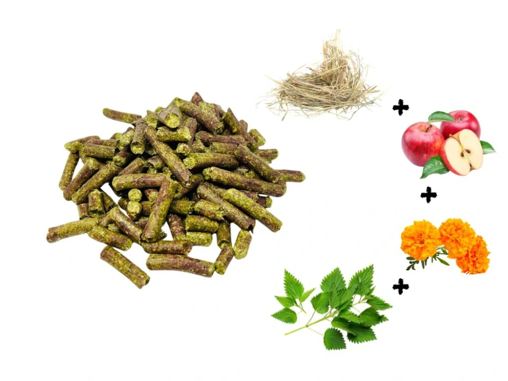 Senné granule s jablkem, kopřivou a měsíčkem lékařským 6mm, 5kg