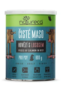 Hovězí s lososem 800g - Čisté maso pro psy, konzerva