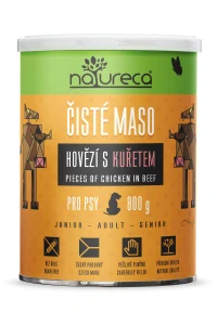 Hovězí s kuřetem 800g - Čisté maso pro psy, konzerva