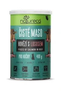 Hovězí s lososem 400g - Čisté maso pro kočky, konzerva