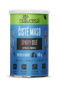 Šproty celé 400g - Čisté maso pro psy a kočky, konzerva